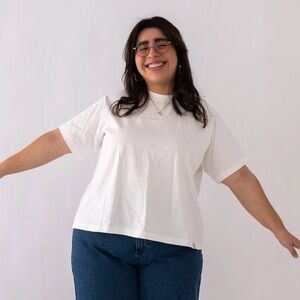 Shiny By Nature White Suncatcher Short Sleeved Tee / Tofu